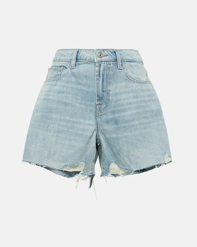 7 for all mankind High-Rise Jeansshorts Monroe Blau