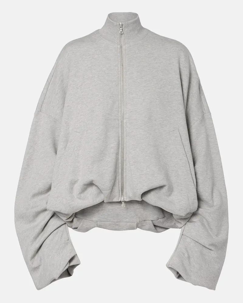 Dries van Noten Sweatshirt aus Baumwoll-Jersey Grau