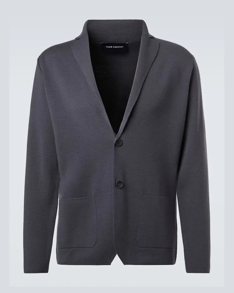 Thom Sweeney Blazer aus Wolle Grau