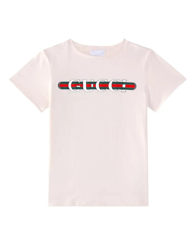 Gucci T-Shirt aus Baumwoll-Jersey Rosa