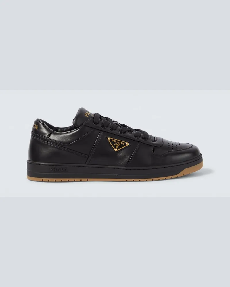 Prada Sneakers Downtown aus Leder Schwarz