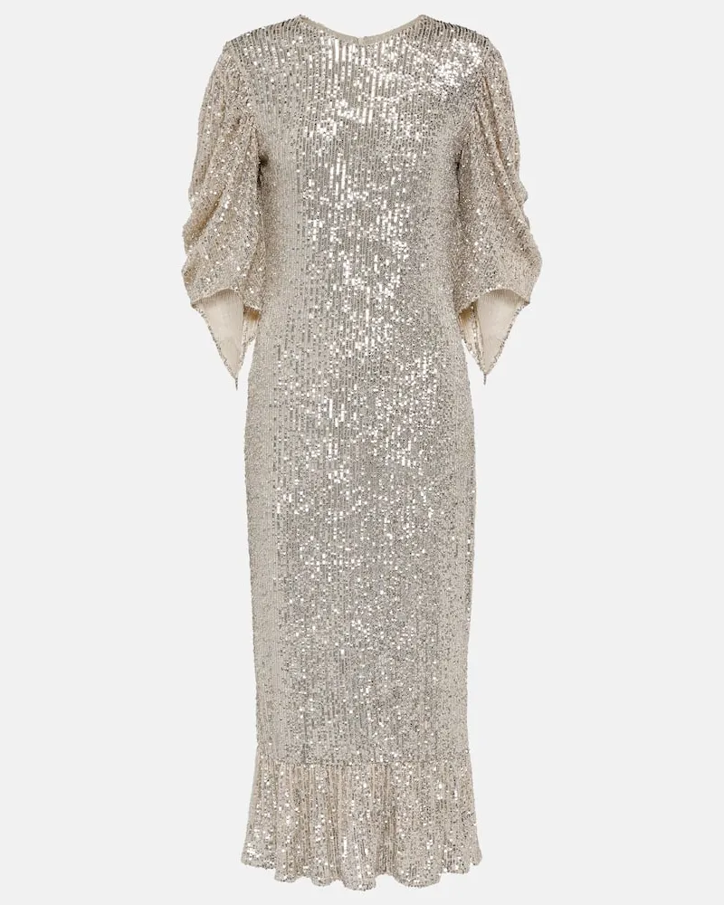 Roberta Einer Midikleid Drama mit Pailletten Silber
