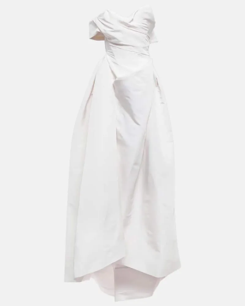 Vivienne Westwood Bridal Robe Freyja aus Seide Weiß