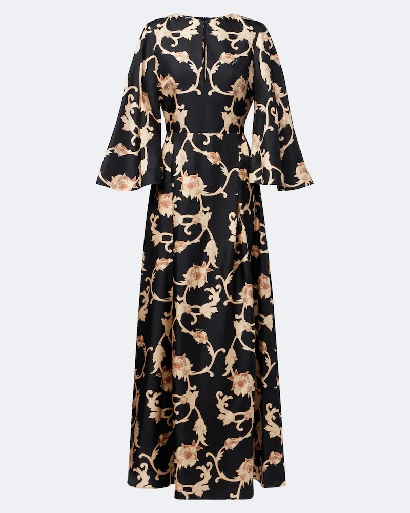 La DoubleJ Kaftan Belle aus Seiden-Twill Schwarz