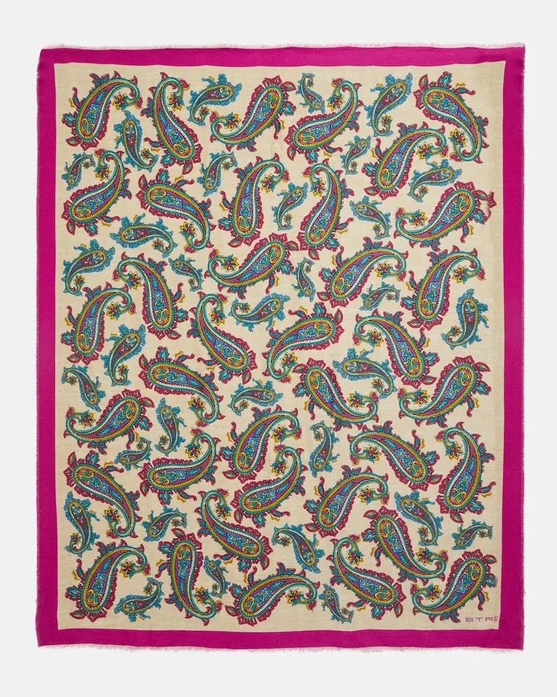 Etro Plaid aus Schurwolle Multicolor