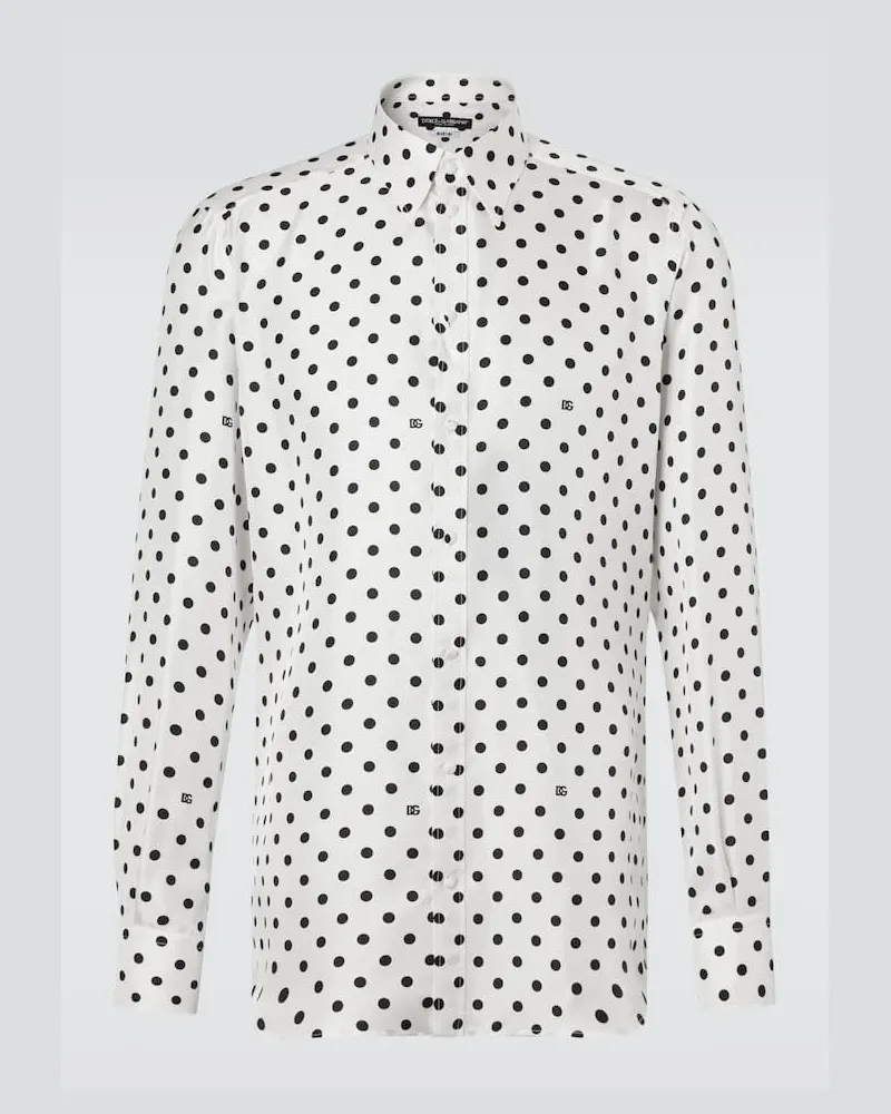 Dolce & Gabbana Hemd aus Seide Weiß