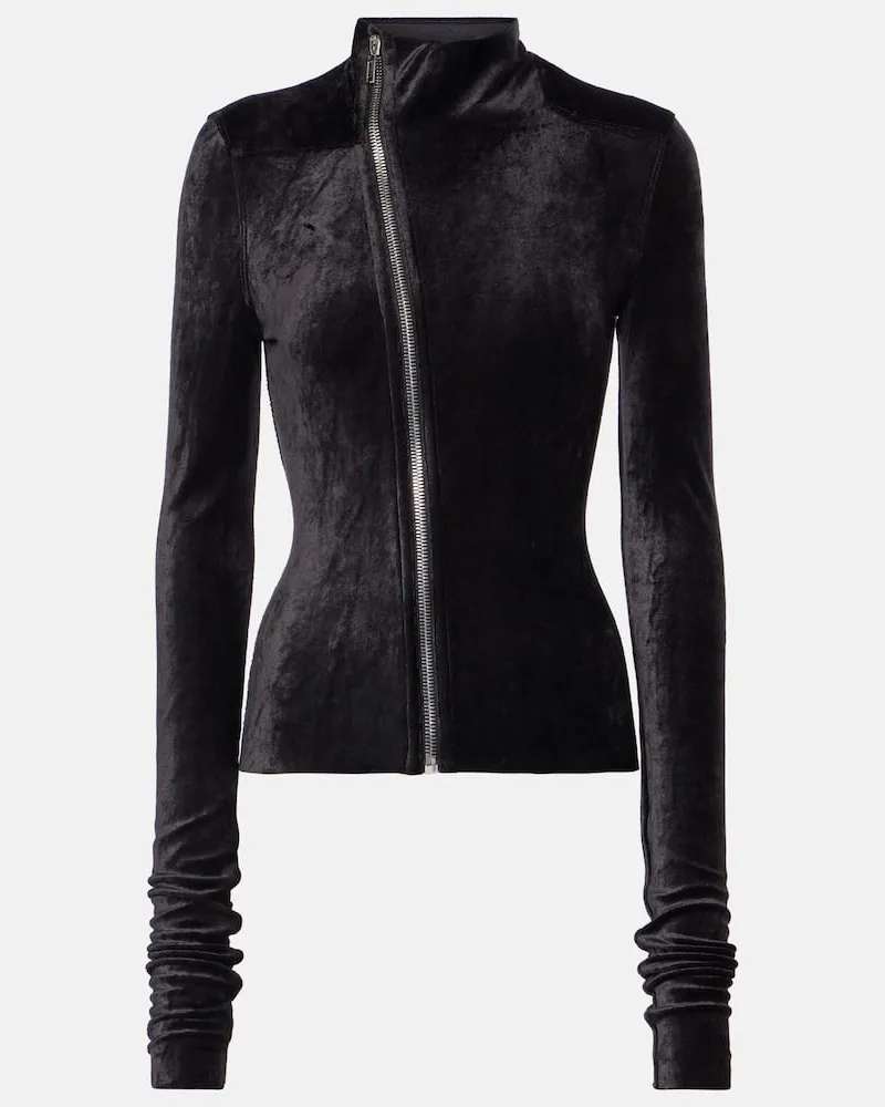 Rick Owens Jacke Gary aus Jersey Schwarz