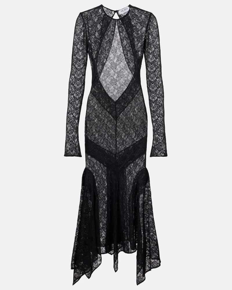 ATTICO Cocktailkleid aus Spitze Schwarz