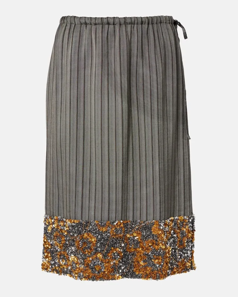 Dries van Noten Midirock Grau