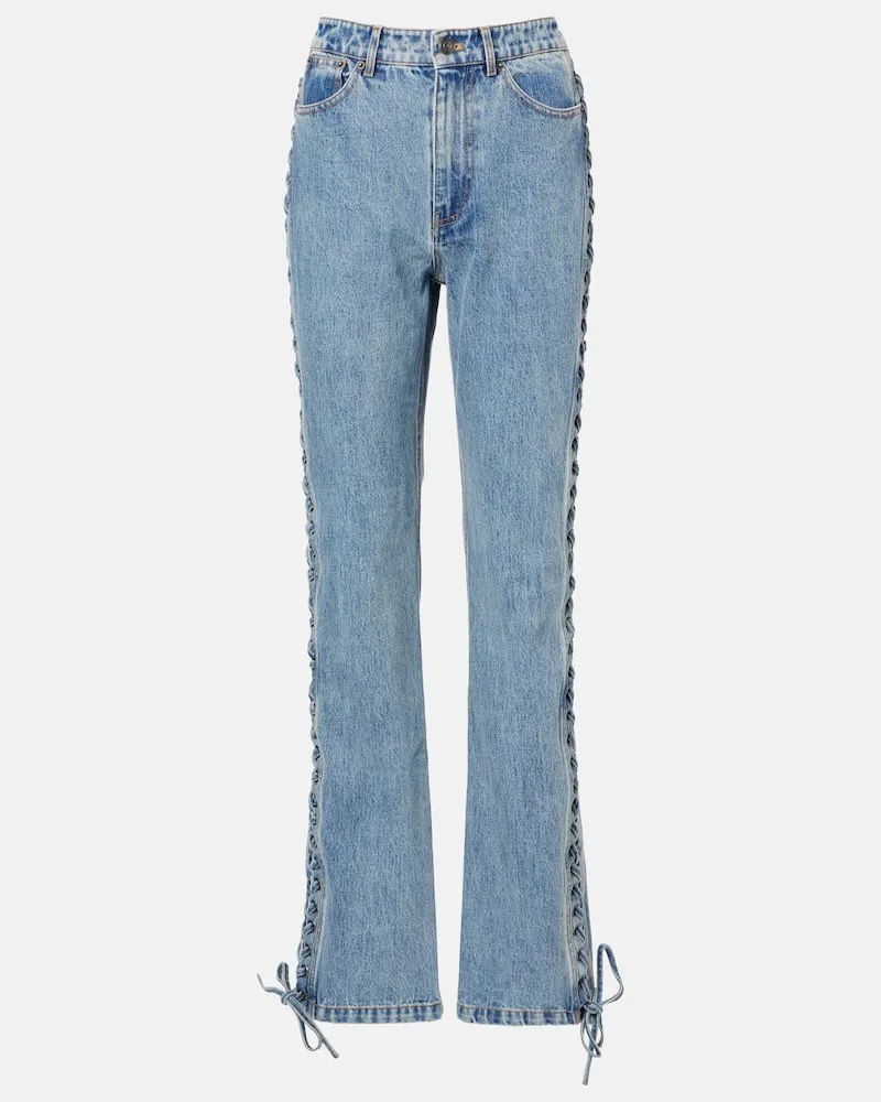 ROTATE Birger Christensen Straight Jeans Blau