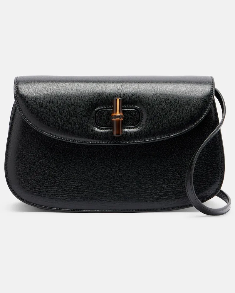Gucci Crossbody Bag Bamboo Small aus Leder Schwarz