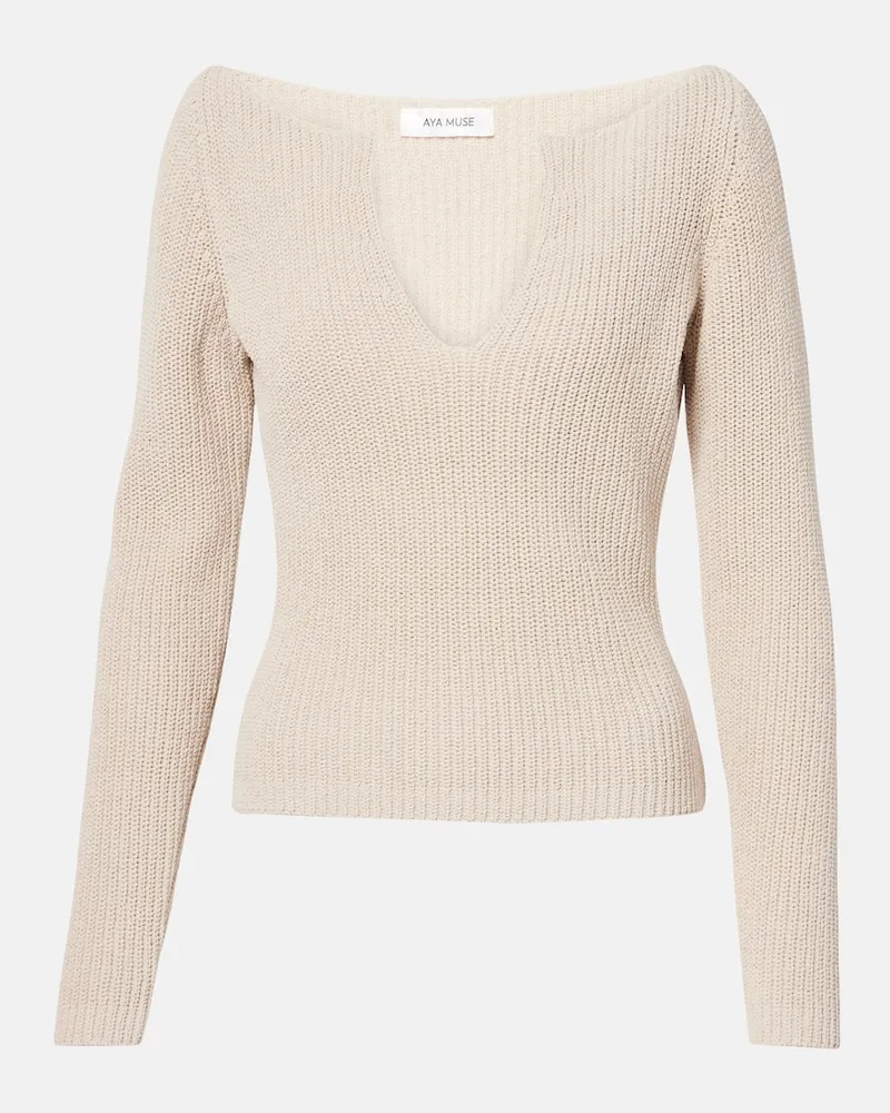 Aya Muse Top Caeli aus einem Baumwollgemisch Beige