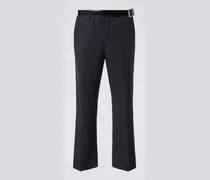 Gerade Hose aus Woll-Gabardine