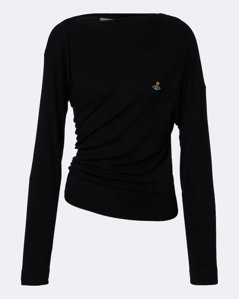 Vivienne Westwood Top aus Rippstrick Schwarz