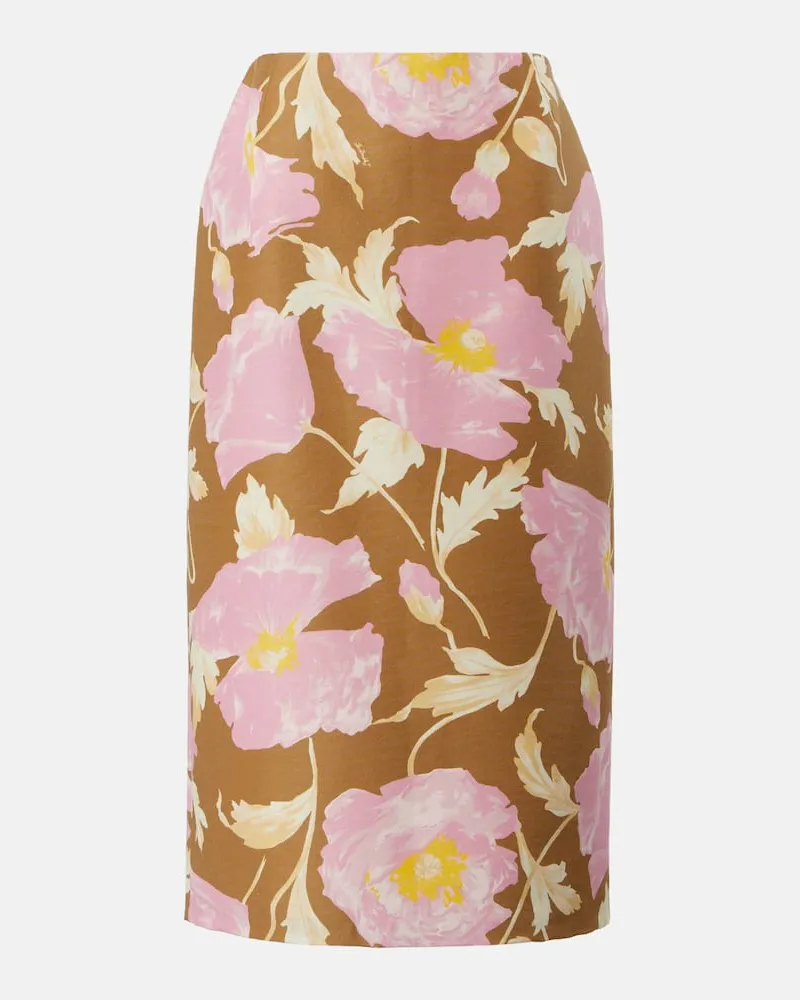 La DoubleJ Bleistiftrock Sylph aus einem Wollgemisch Multicolor