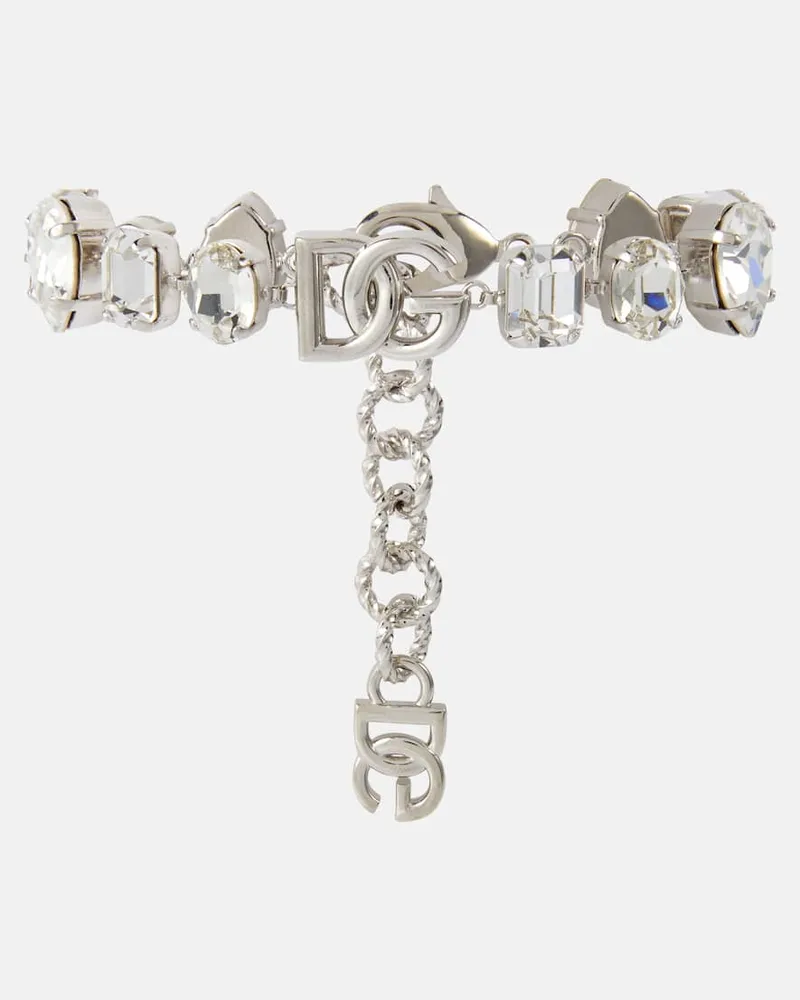 Dolce & Gabbana Armband DG mit Kristallen Silber