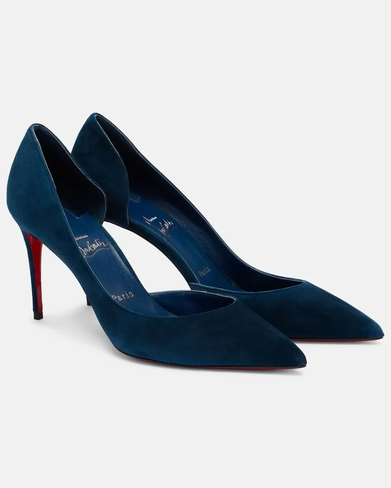 Christian Louboutin Pumps Iriza 85 aus Veloursleder Blau
