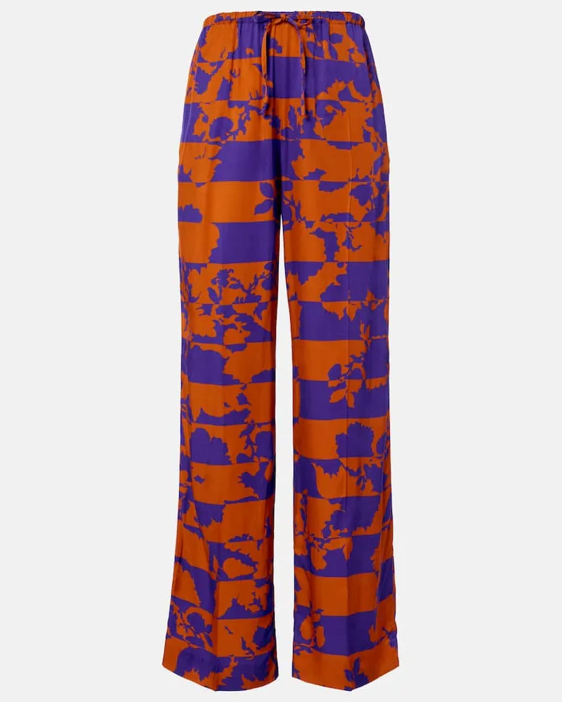Dries van Noten Weite Hose Orange