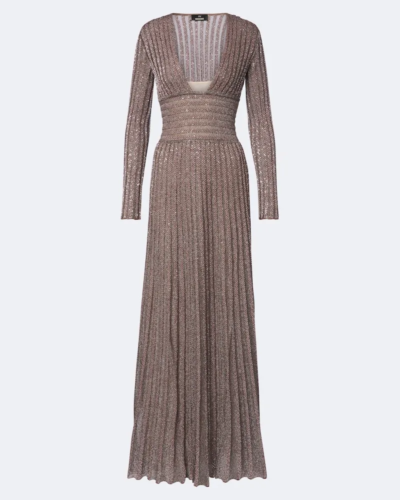 Missoni Robe mit Pailletten Rosa