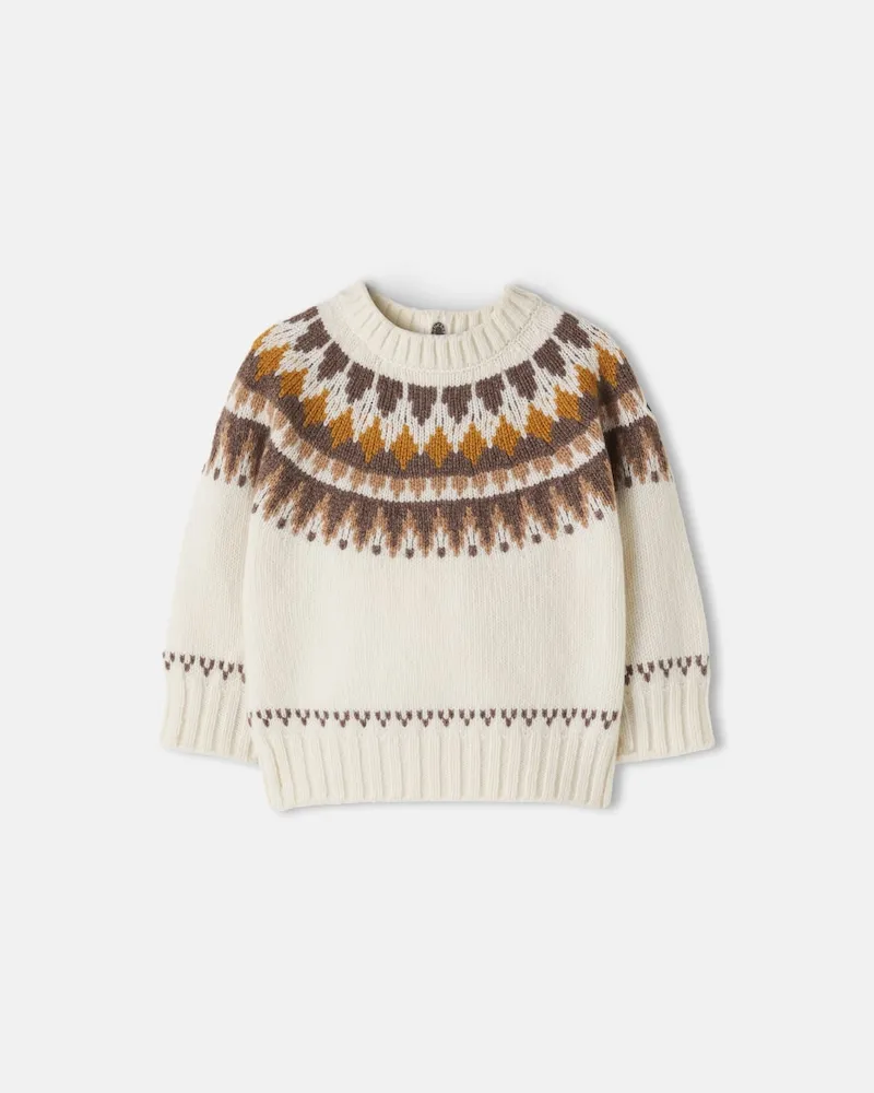 Moncler Baby Pullover aus Wolle und Kaschmir Weiß