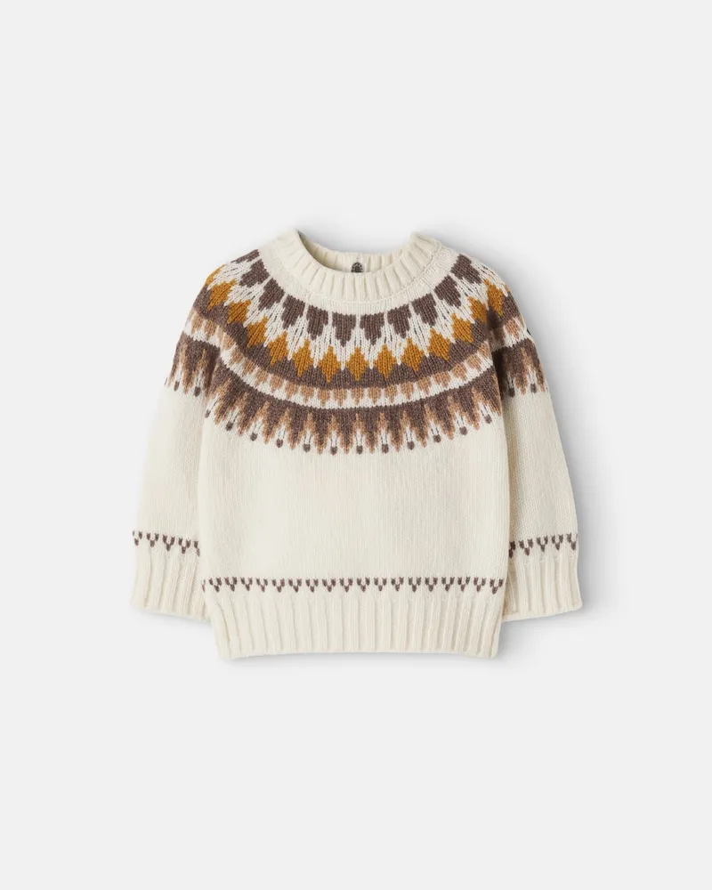 Moncler Baby Pullover aus Wolle und Kaschmir Weiß