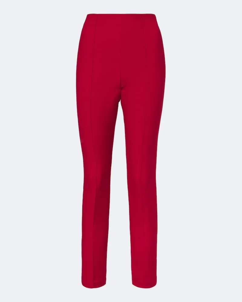 Roland Mouret Cropped Slim Hose aus einem Wollgemisch Rot