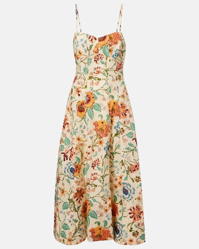 Ulla Johnson Midikleid Fiora aus Baumwolle Multicolor