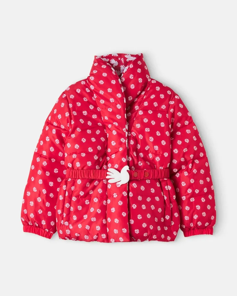 Stella McCartney Kids Bedruckte wattierte Jacke Rot