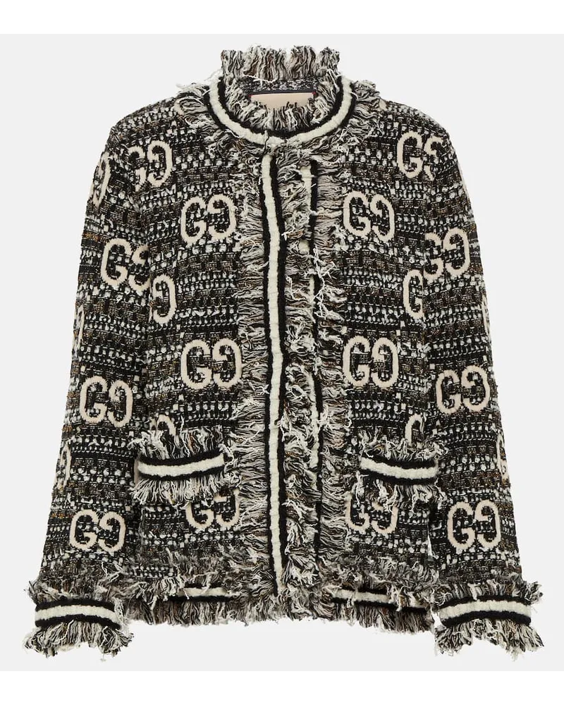 Gucci Jacke GG aus Boucle und Lame Multicolor