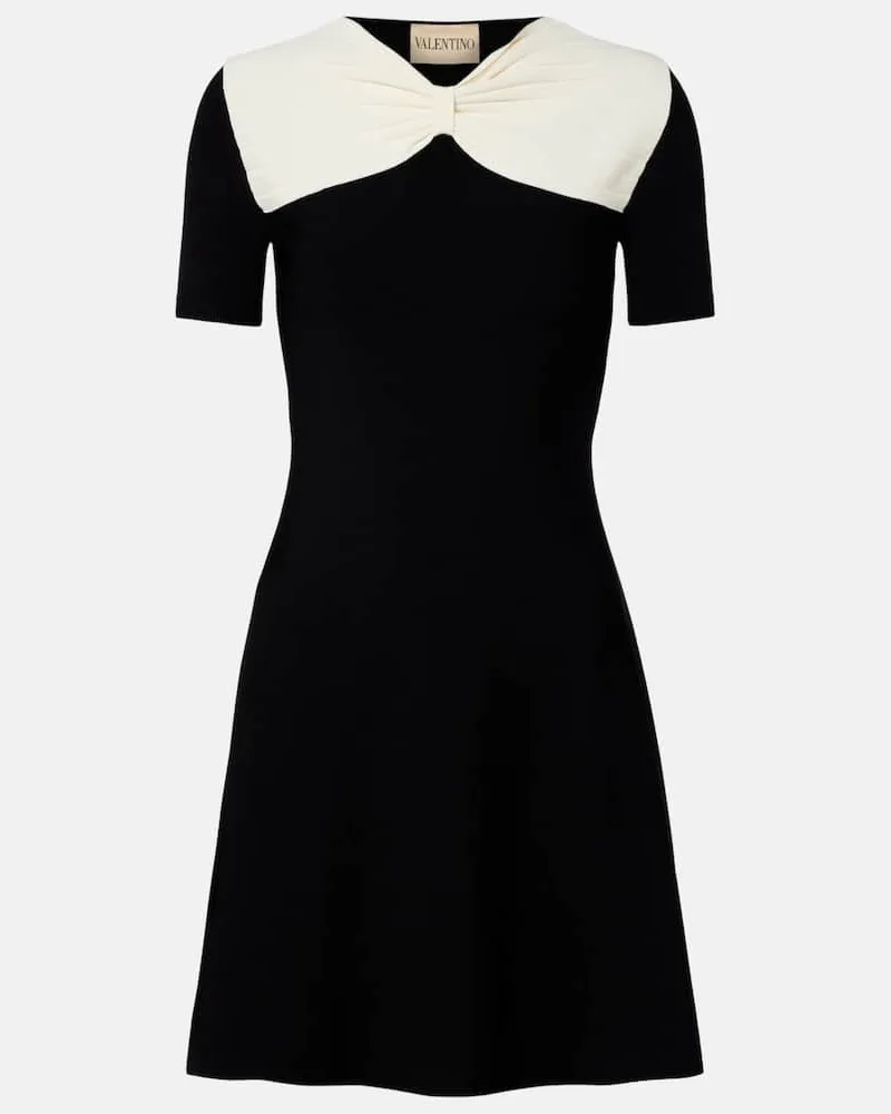 Valentino Garavani Minikleid aus Strick Schwarz