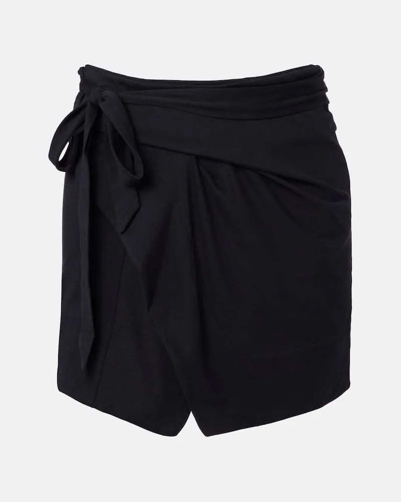 Isabel Marant Wickelrock Berenice aus Baumwoll-Jersey Schwarz