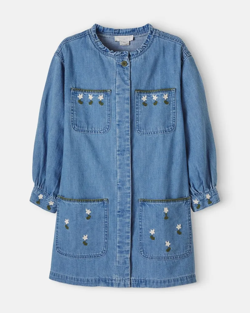 Stella McCartney Kids Besticktes Kleid Blau
