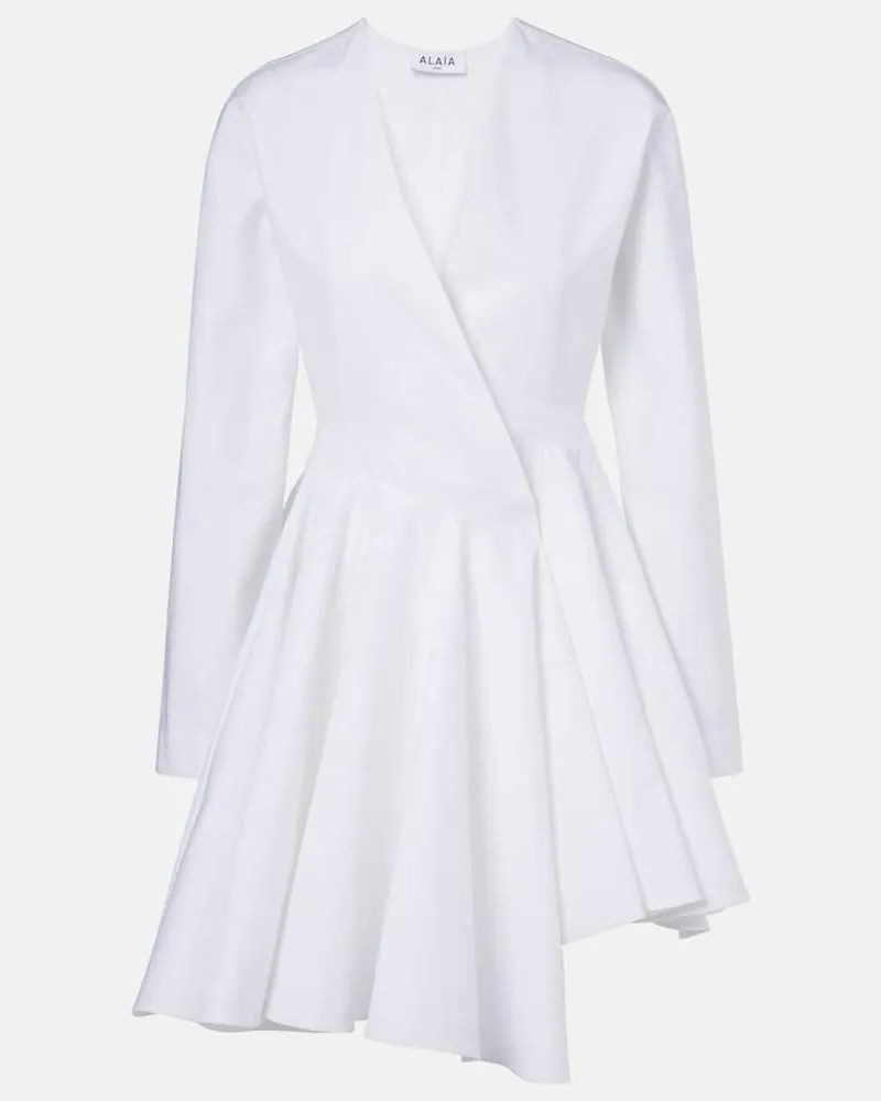 Alaïa Alaïa Minikleid aus Baumwolle Weiß