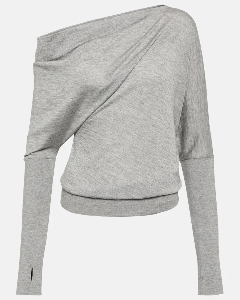 Tom Ford Pullover aus Kaschmir und Seide Grau
