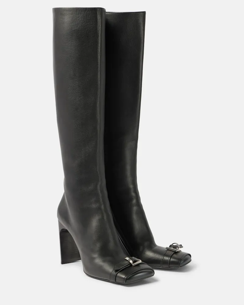 Balenciaga Stiefel Bel Air 100 aus Leder Schwarz