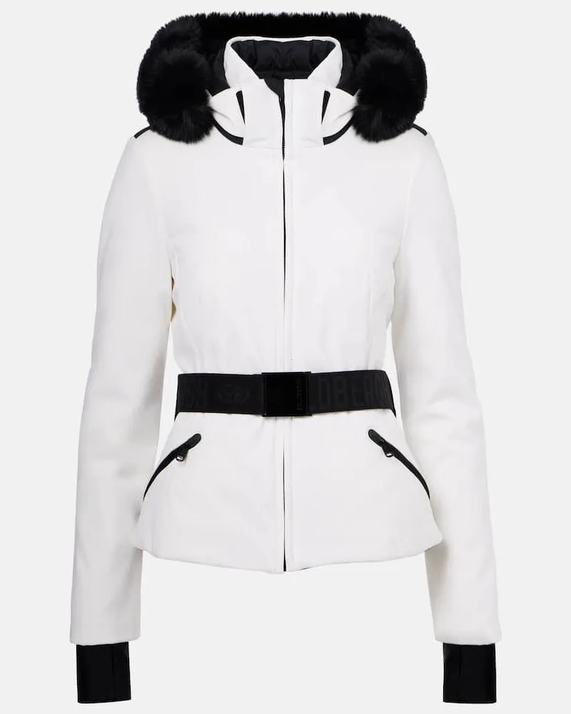 GOLDBERGH Skijacke Hida mit Faux Fur Weiß