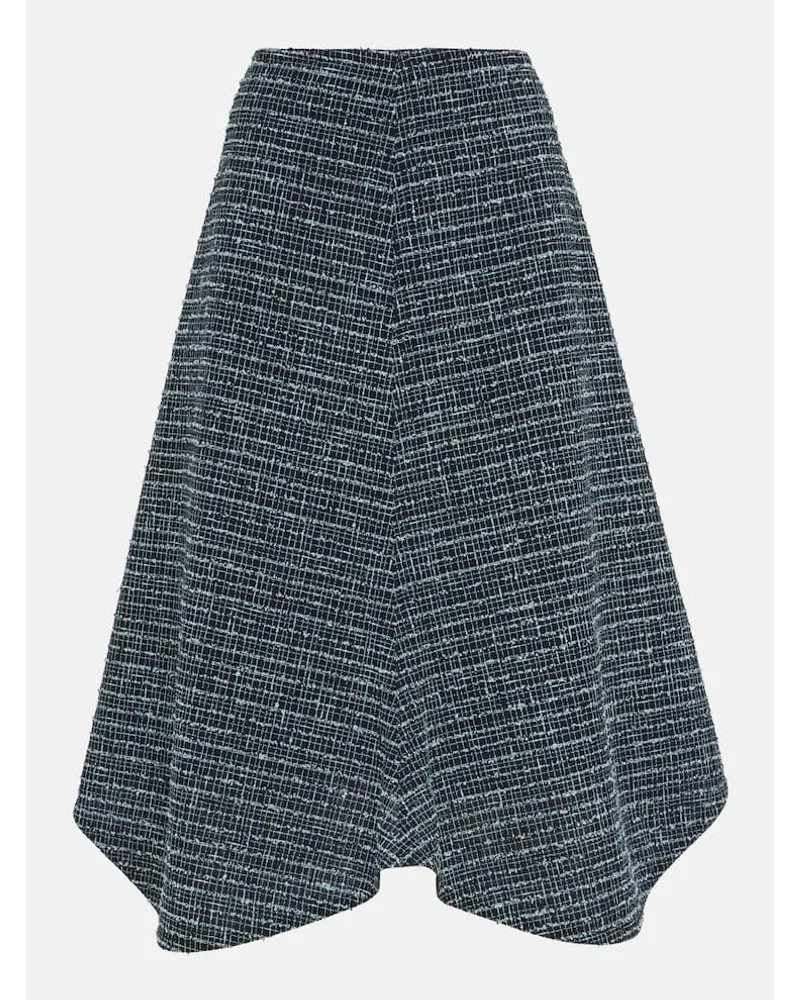 Bottega Veneta Midirock aus Tweed Blau