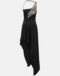 Stella McCartney Verziertes Midikleid Schwarz