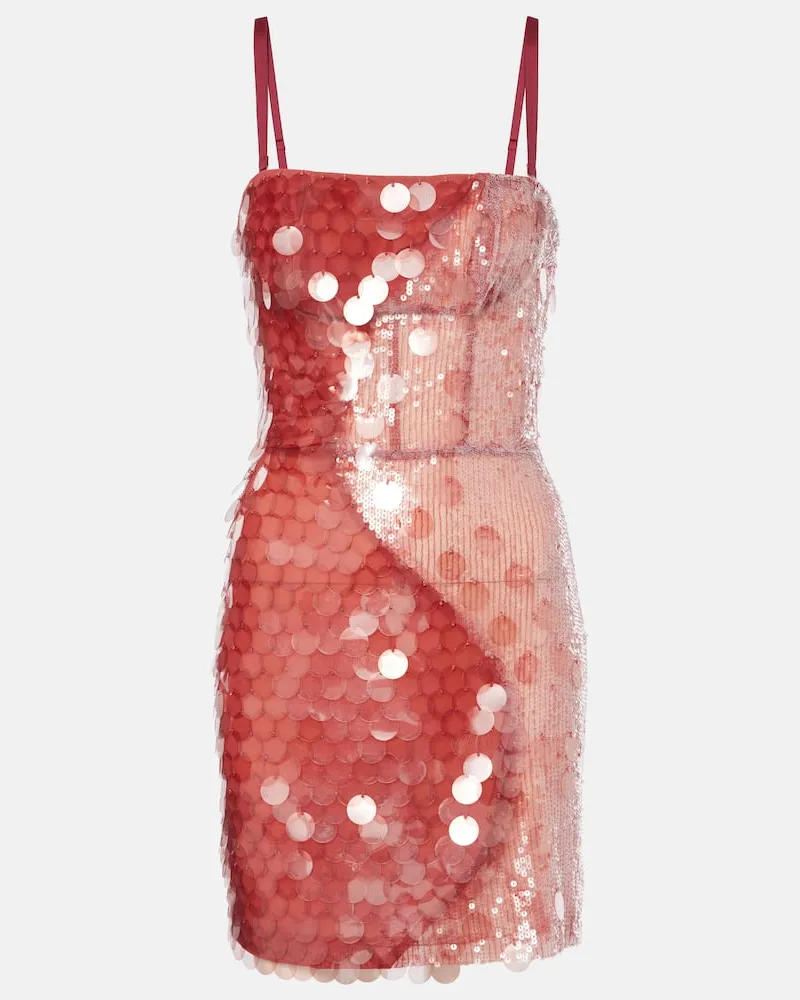 Nensi Dojaka Minikleid mit Pailletten Rot