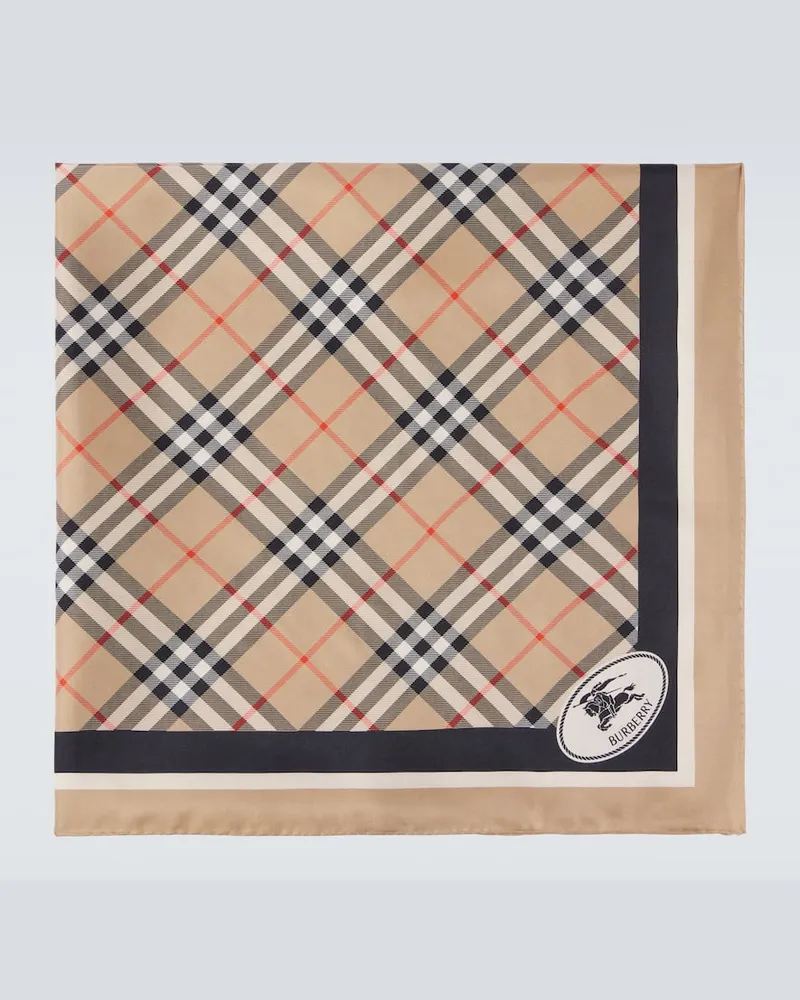 Burberry Tuch Burberry Check aus Seiden-Twill Beige