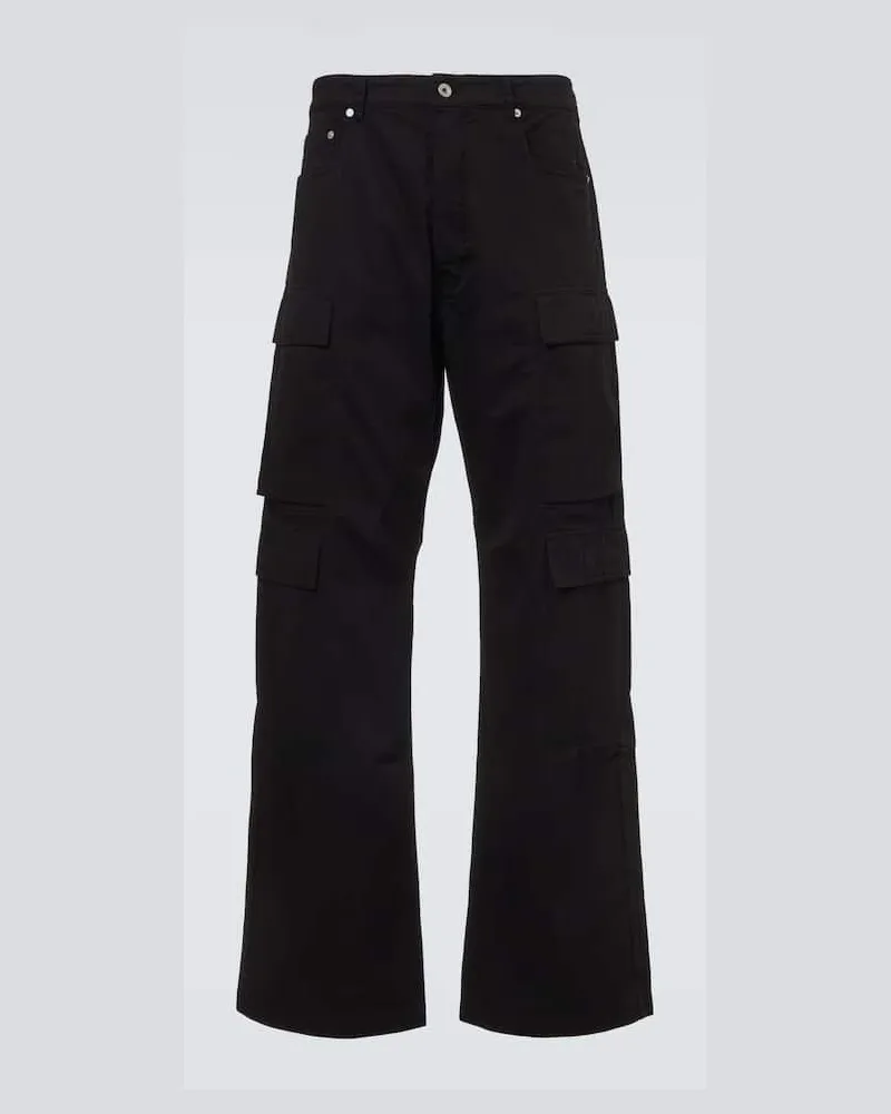 Rick Owens DRKSHDW Low-Rise-Cargo-Jeans Schwarz