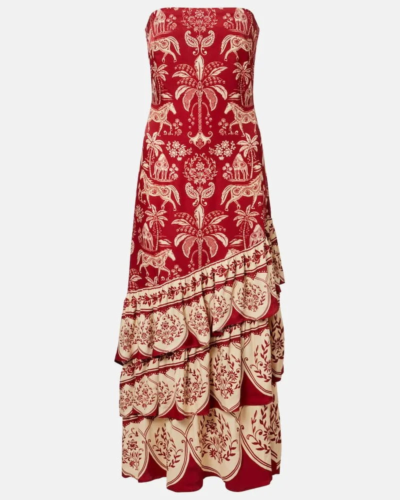 FARM Rio Bedrucktes Maxikleid Haras Rot