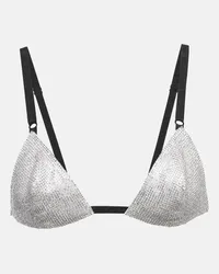 Dolce & Gabbana Bralette mit Kristallen Silber