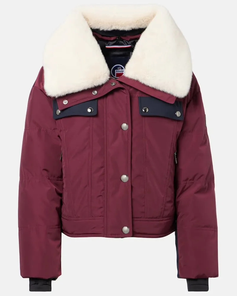 FUSALP Skijacke Lakki mit Faux Fur Burgund