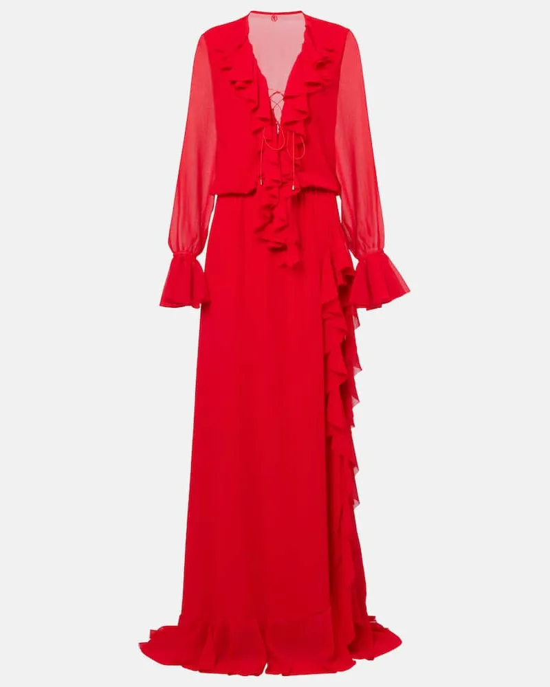 BANANHOT Maxikleid Bellen Rot