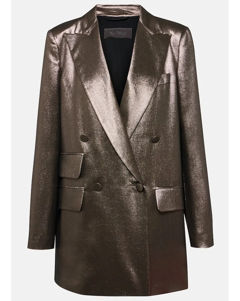 Max Mara Blazer Edro aus Lamé Nude