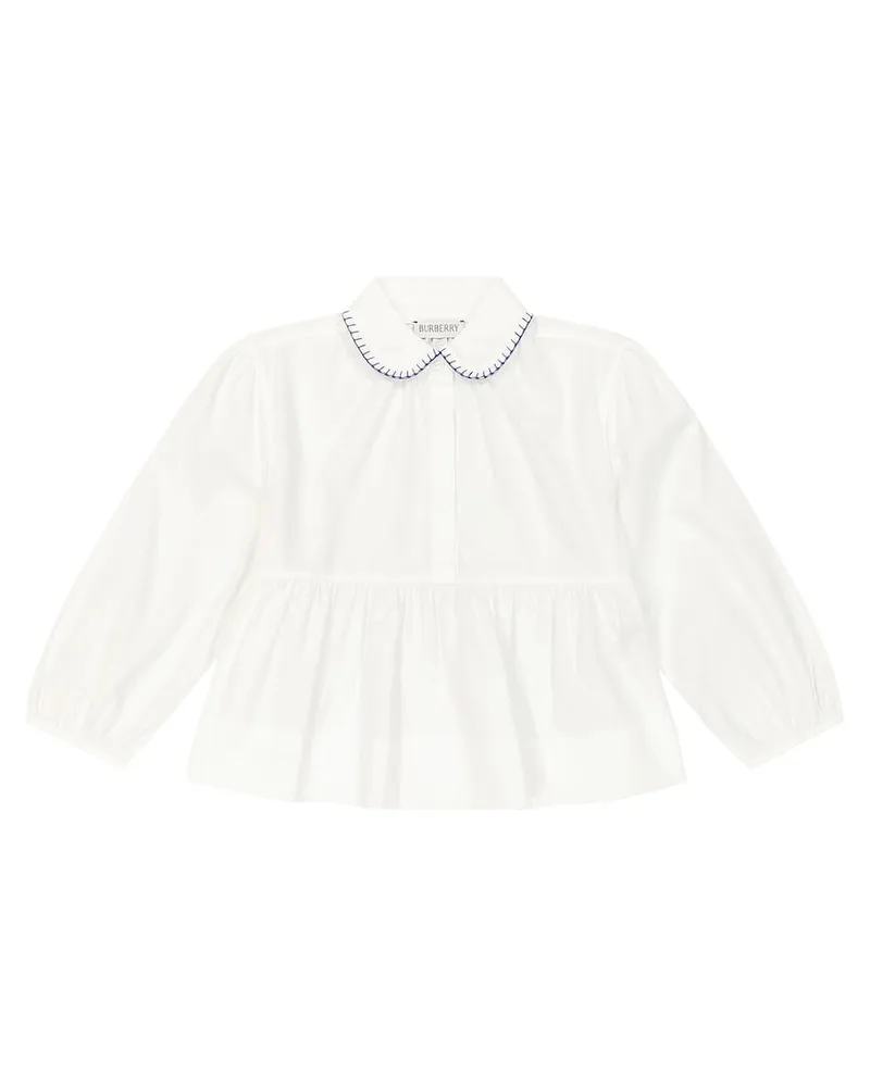Burberry Bluse aus Popeline Weiß