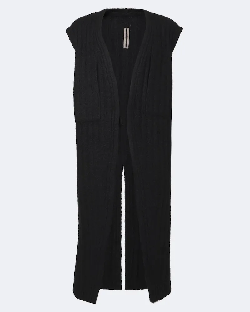 Rick Owens Pullunder Lab aus Kaschmir und Seide Schwarz