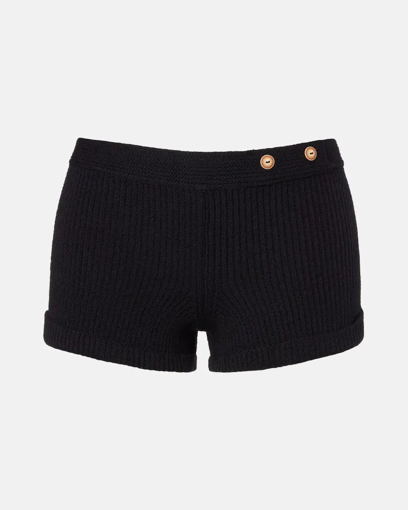 Isabel Marant Shorts Diha aus Strick Schwarz