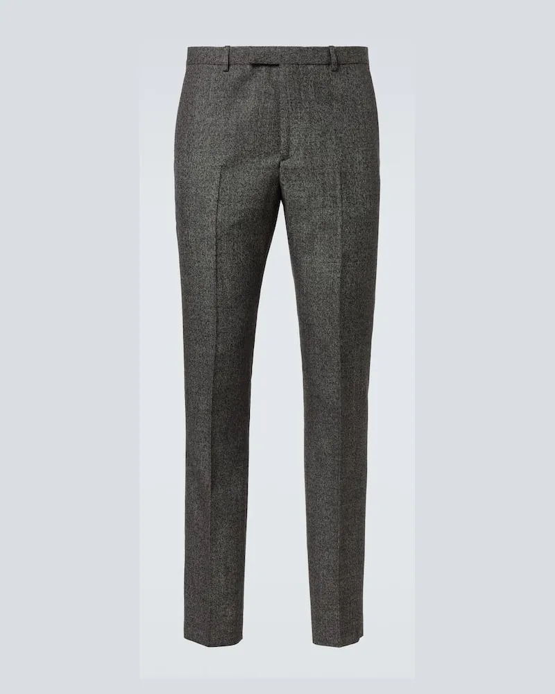Gucci Gerade Hose GG aus Wolle Schwarz
